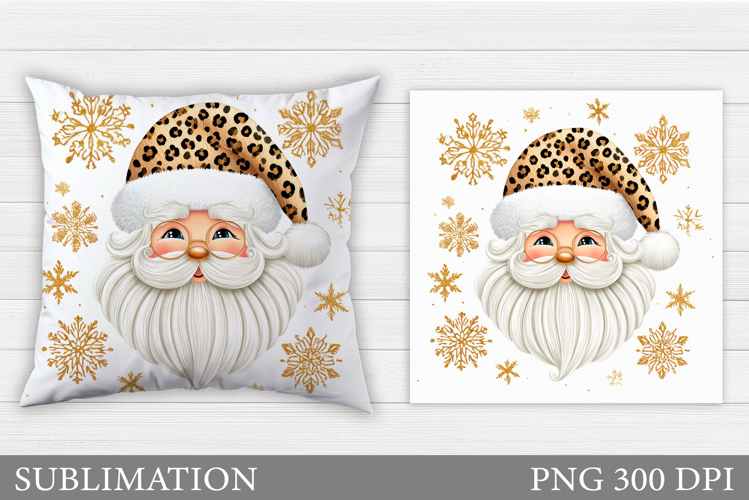 Santa Claus Pillow Design. Christmas Pillow Sublimation