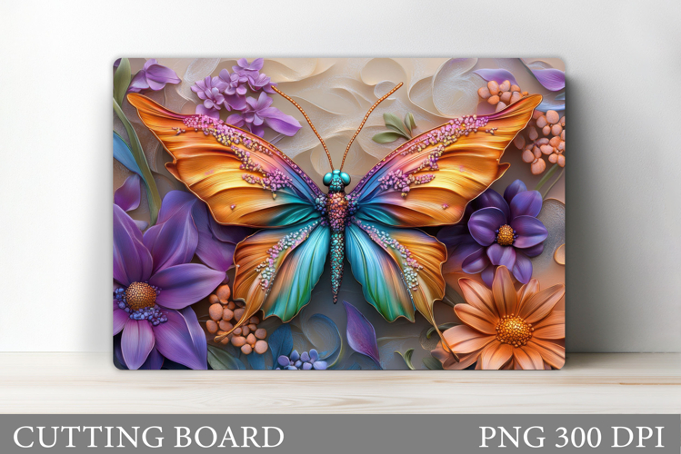 Butterfly Cutting Board Design. Butterfly Sublimation