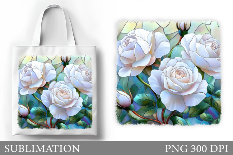 Roses Tote Bag Sublimation. Flowers Sublimation