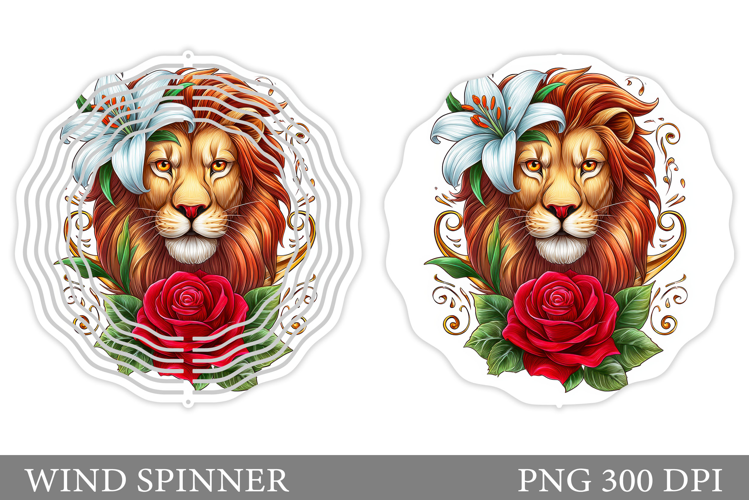 Lion Wind Spinner Design. Lion Sublimation