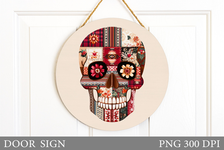 Halloween Skull Door Sign. Halloween Door Sign Design