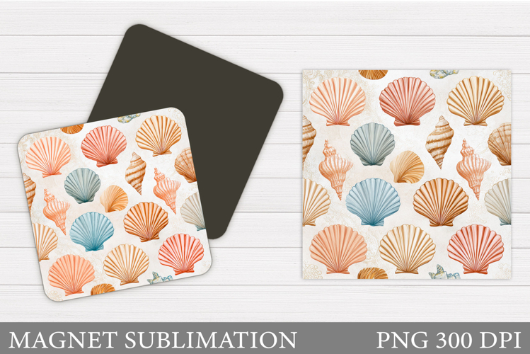 Seashell Magnet Design. Starfish Magnet Sublimation