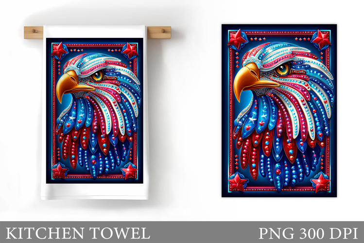 Eagle Kitchen Towel Design. Eagle Sublimation example image 1