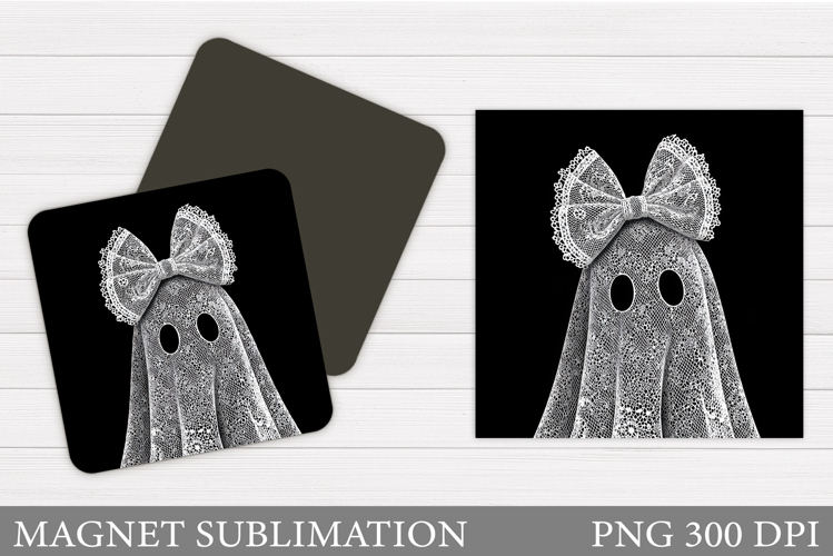 Halloween Ghost Magnet Design. Cute Ghost Sublimation