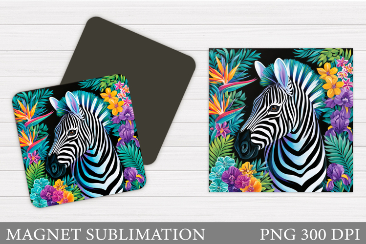 Zebra Magnet Design. Summer Zebra Magnet Sublimation