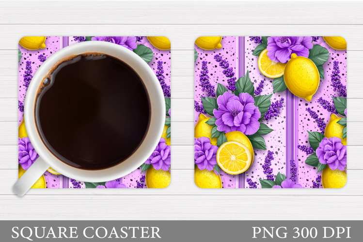 Lemons Coaster Design. Lemons Sublimation