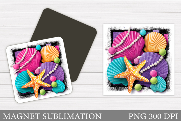 Starfish Magnet Design. Seashell Magnet Sublimation example image 1