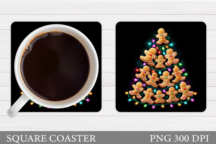 Gingerbread Coaster Design. Christmas Coaster Sublimation