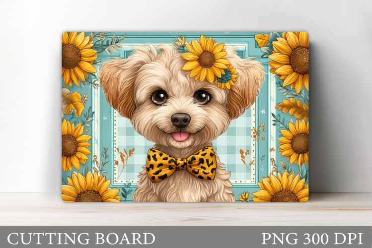 Cute Dog Cutting Board Design. Cute Dog Sublimation