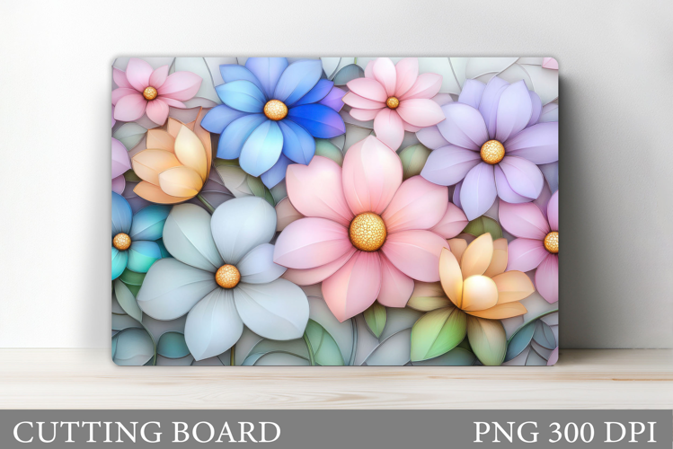 Daisy Flowers Cutting Board. Flowers Kitchen Cutting Design