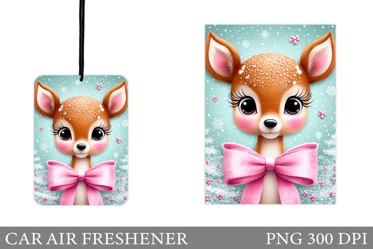 Cute Deer Car Air Freshener. Christmas Car Air Freshener