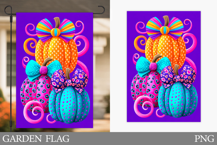 Pumpkin Garden Flag Design. Fall Garden Flag Sublimation
