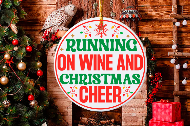 Christmas Round sign Svg Design Round Sign SVG quotes