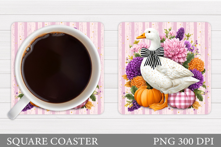 Fall Goose Coaster Design. Fall Coaster Sublimation