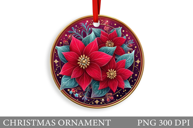 Poinsettia Christmas Ornament. Christmas Ornament Design