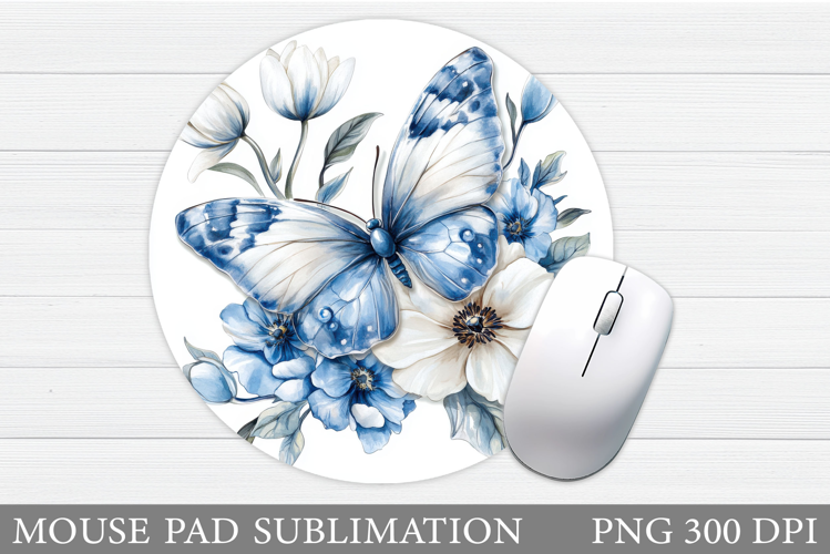 Butterfly Mouse Pad Sublimation. Flowers Mouse Pad Design