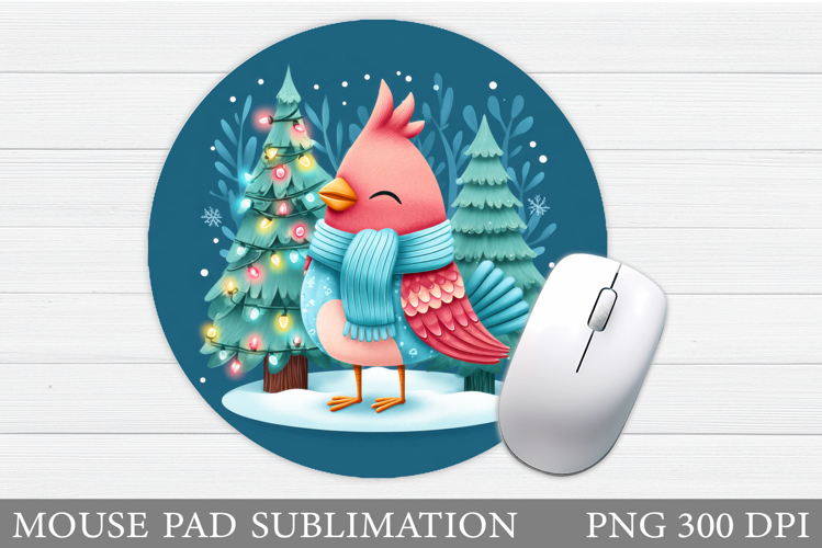 Cardinal Mouse Pad Sublimation. Christmas Mouse Pad Design