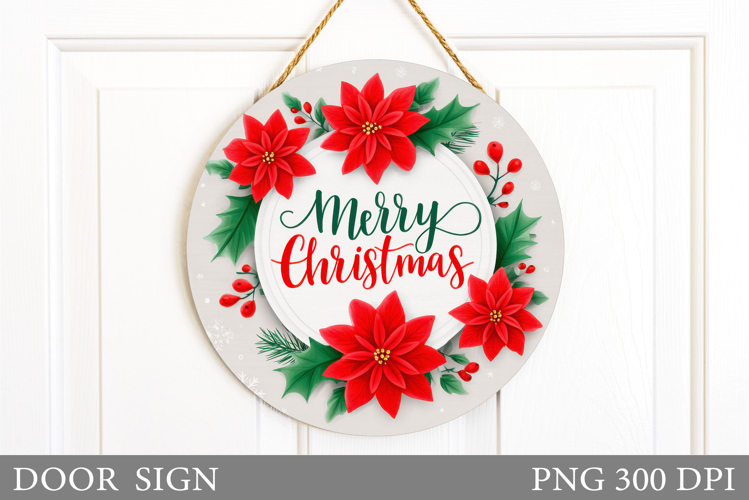 Christmas Door Sign Design. Merry Christmas Door Sign