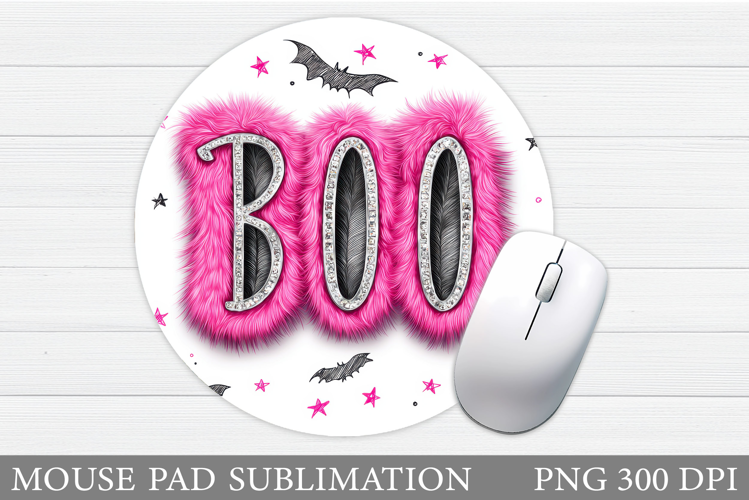 Boo Mouse Pad Sublimation. Halloween Mouse Pad Design