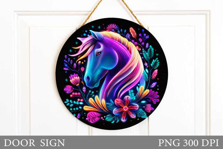 Horse Door Sign Design. Horse Sublimation