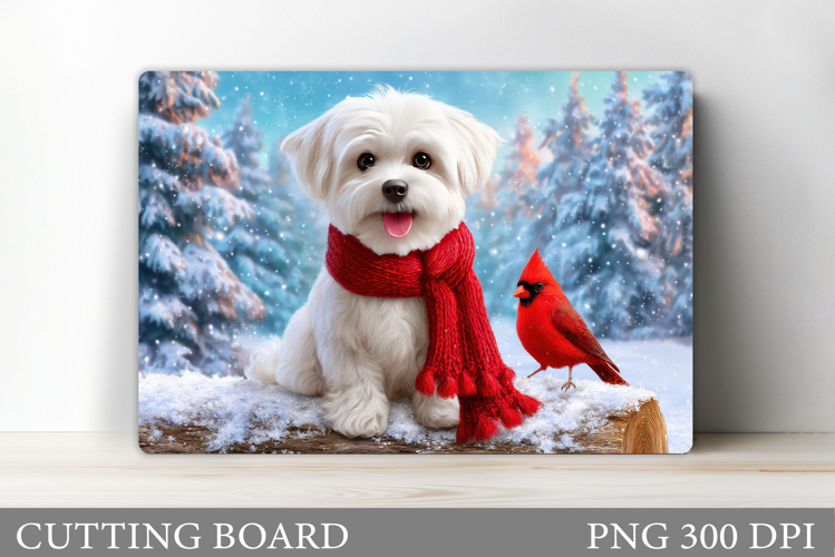 Christmas Dog Cutting Board. Christmas Cutting Board Design