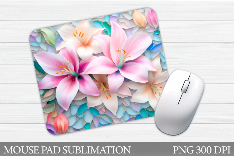 Floral Mouse Pad Sublimation. Flowers Mouse Pad Design