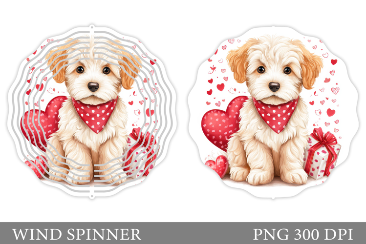 Valentines Dog Wind Spinner. Valentines Wind Spinner Design