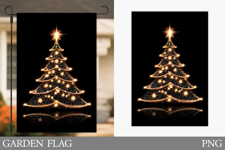 Christmas Tree Garden Flag. Merry Christmas Garden Flag