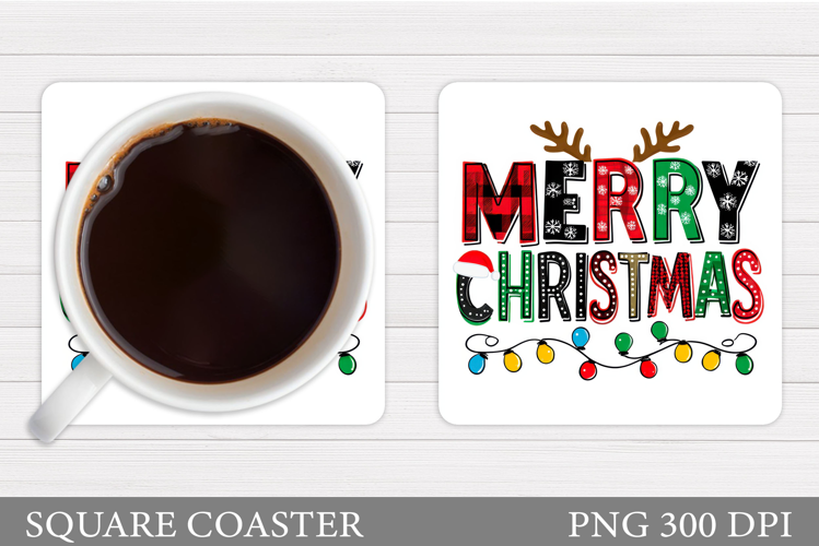 Merry Christmas Coaster. Christmas Coaster Design