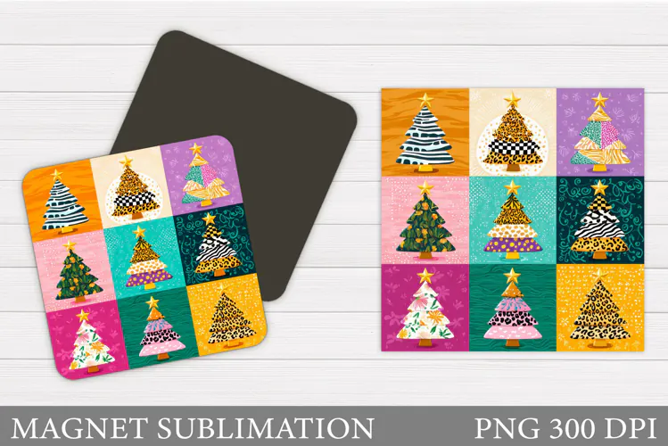 Christmas Tree Magnet Sublimation. Christmas Magnet Design