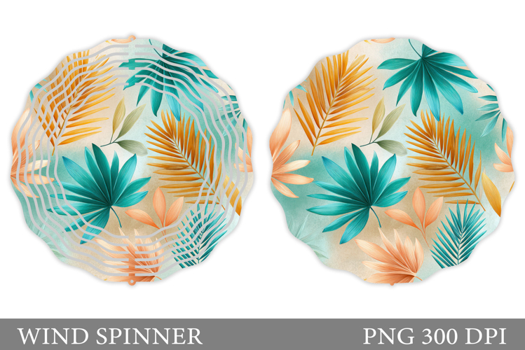 Tropical Leaves Wind Spinner. Tropical Wind Spinner Design