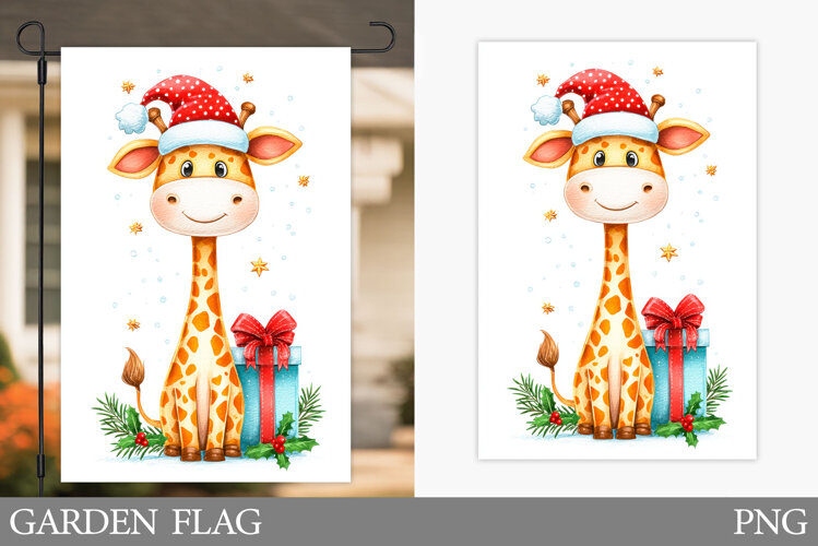 Cute Giraffe Kitchen Towel. Christmas Kitchen Towel Design example image 1