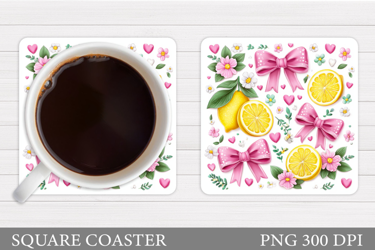 Lemons Coaster Design. Lemons Sublimation
