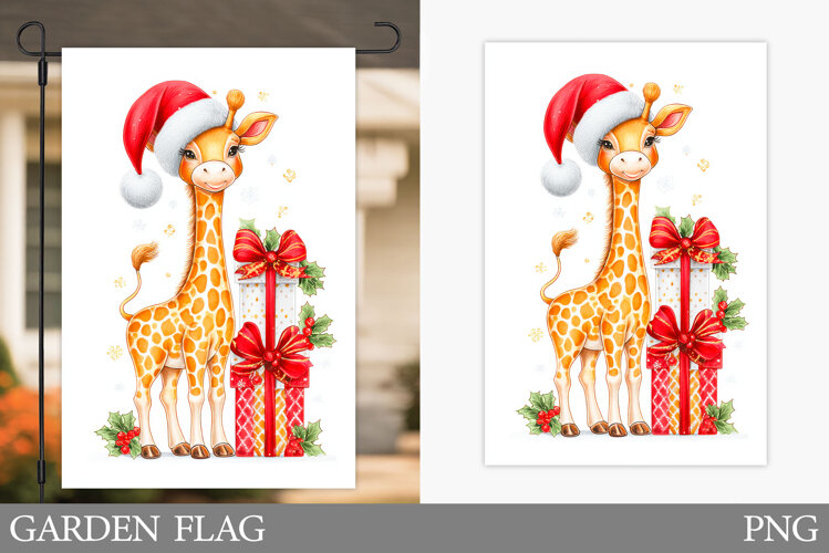 Cute Giraffe Kitchen Towel. Christmas Kitchen Towel Design example image 1