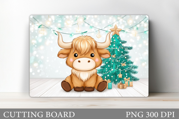 Christmas Cow Cutting Board. Christmas Cutting Board