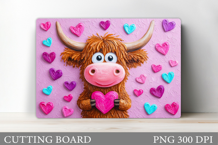 Valentines Cow Cutting Board. Valentines Cutting Board