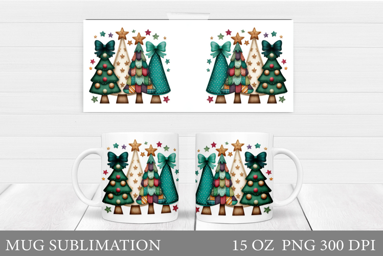 Christmas Tree Mug Design. Christmas Tree Sublimation