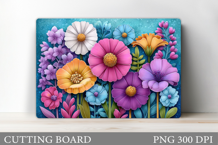 Flowers Cutting Board. Floral Cutting Board Sublimation