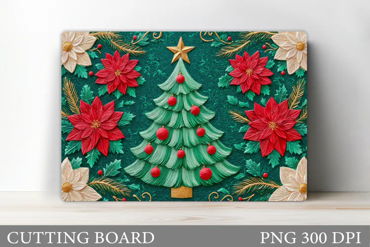 Christmas Tree Cutting Board. Kitchen Cutting Board Design