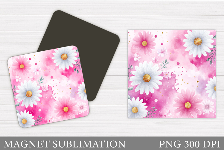 Daisy Flowers Magnet. Floral Magnet Design