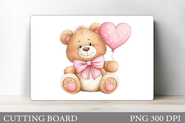 Valentines Bear Cutting Board. Valentines Cutting Board