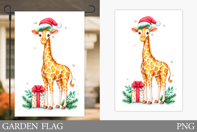 Cute Giraffe Kitchen Towel. Christmas Kitchen Towel Design example image 1