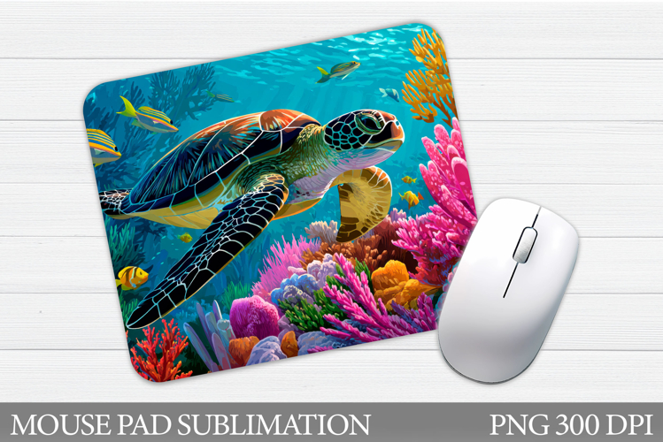 Turtle Mouse Pad Sublimation. Sea Mouse Pad Design