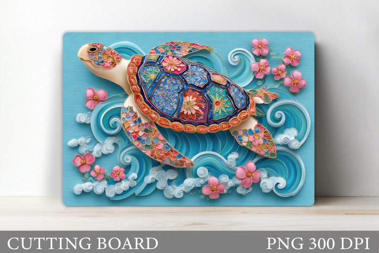 Turtle Kitchen Cutting Board. Sea Turtle Sublimation