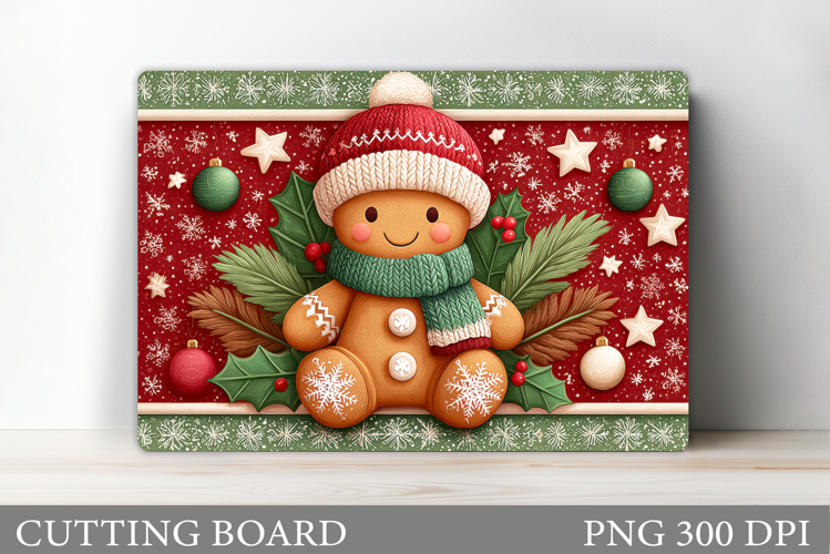 Christmas Cutting Board Design. Gingerbread Cutting Board