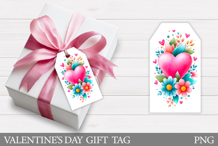 Valentines Gift Tag Design. Hearts Gift Tag Printable