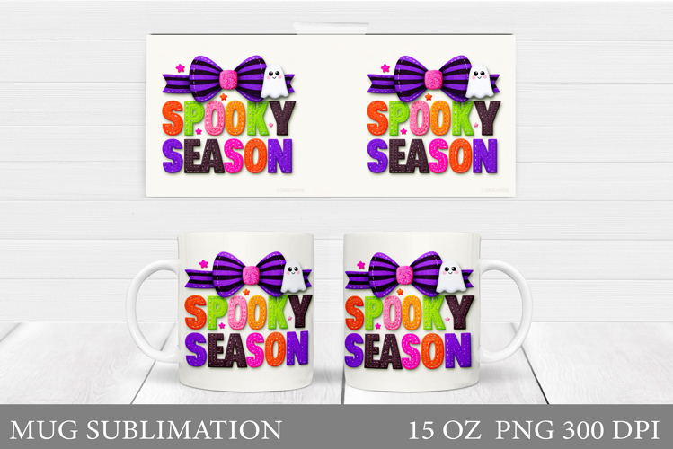 Halloween Mug Wrap Design. Halloween Sublimation