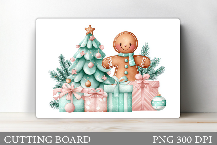 Christmas Cutting Board Design. Gingerbread Cutting Board