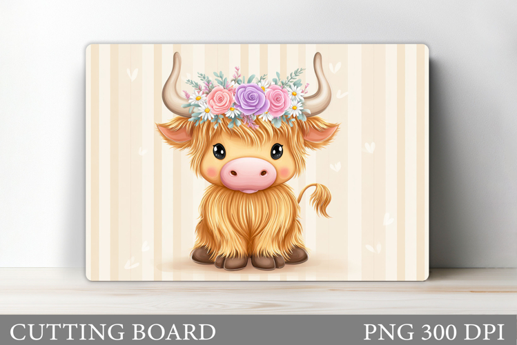 Cute Cow Cutting Board. Cow Flowers Cutting Board Design