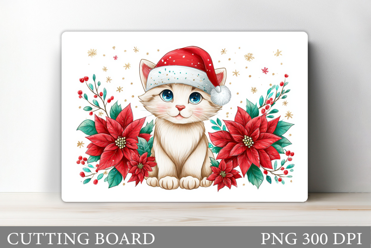 Christmas Cat Cutting Board. Christmas Cutting Board Design